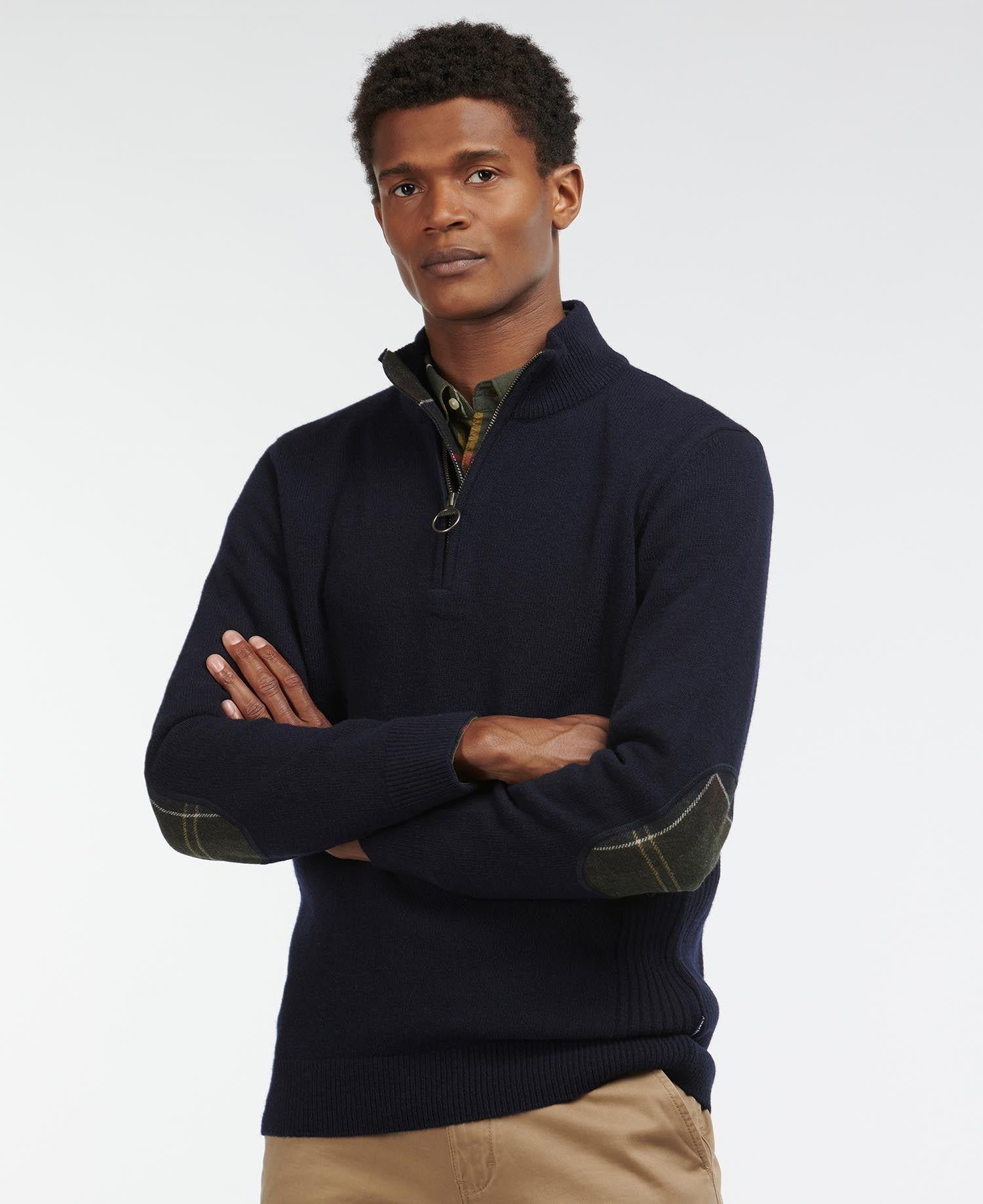 Maglione uomo mezza zip in lana