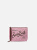 Pochette Aline effetto lana con stampa leopardata rosa