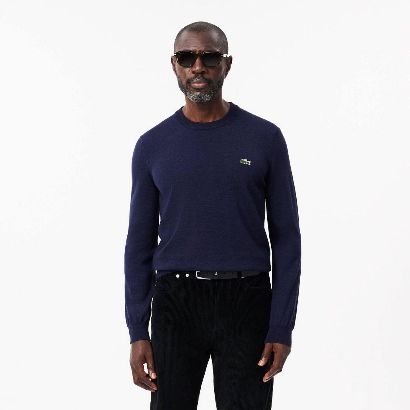 Maglia uomo in lana e tessuto