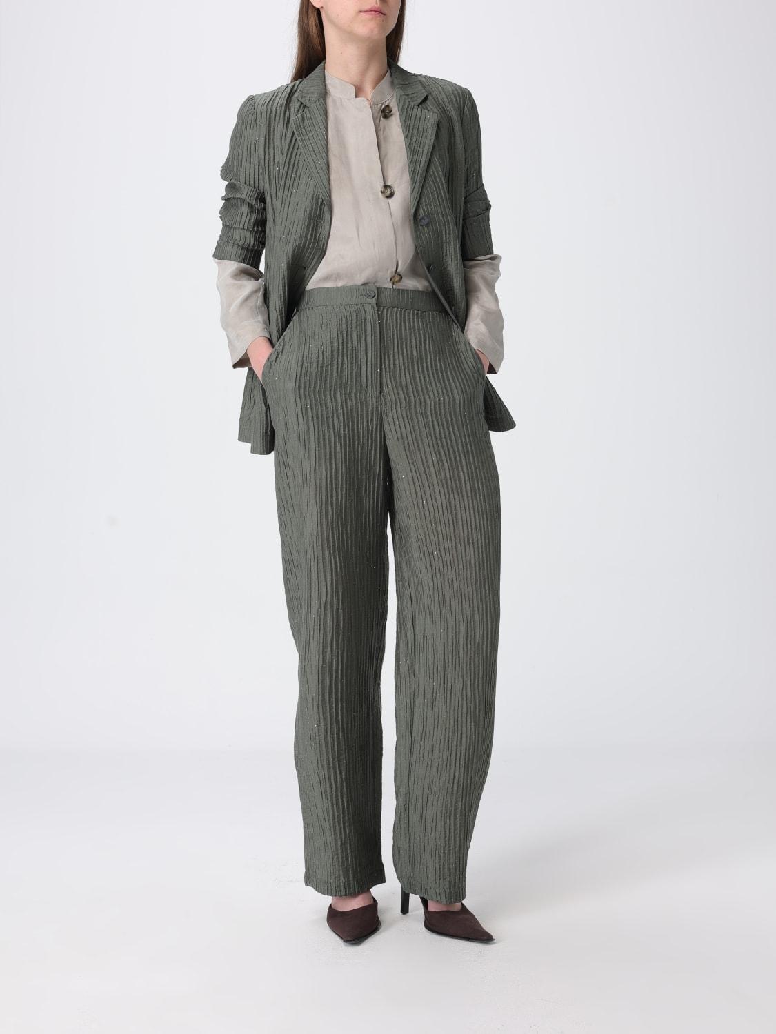 Blazer monopetto in lyocell effetto stropicciato EW003445AF20830 F7010 ARMANI 