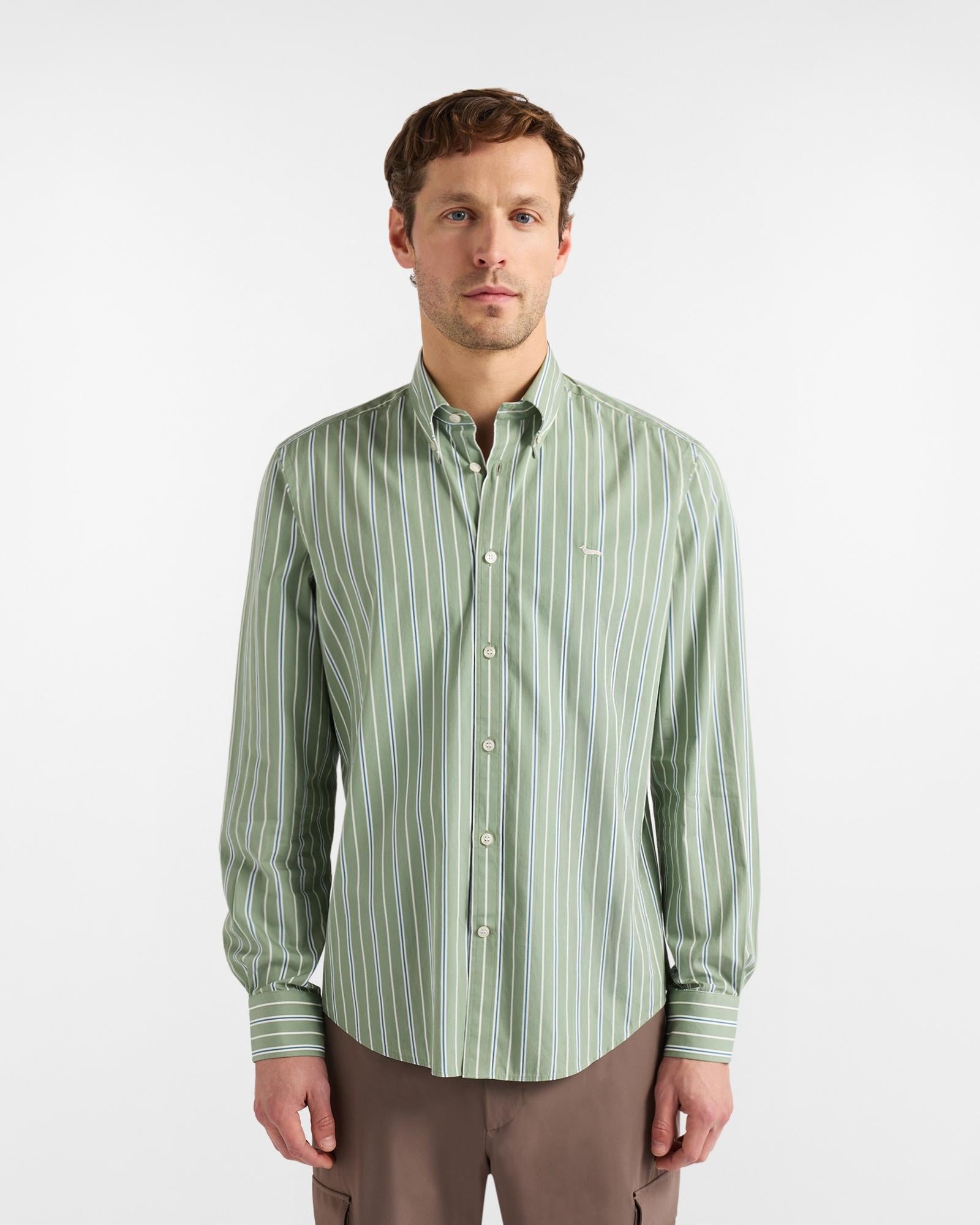 Camicia a righe regular fit<BR/> CRQ011013688B 631 HARMONT & BLAINE 