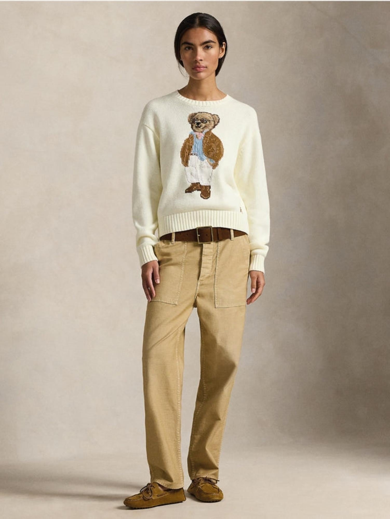 Maglia in cotone con motivo Polo Bear 211A96248 001 RALPH LAUREN 
