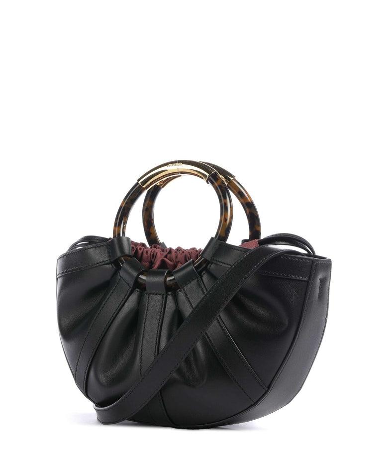 Shell Borsa a mano pelle a grana fine noir<BR/><BR/> E1U5A180301 001 COCCINELLE 