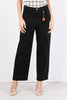 Jeans donna in cotone tinto con charm logato