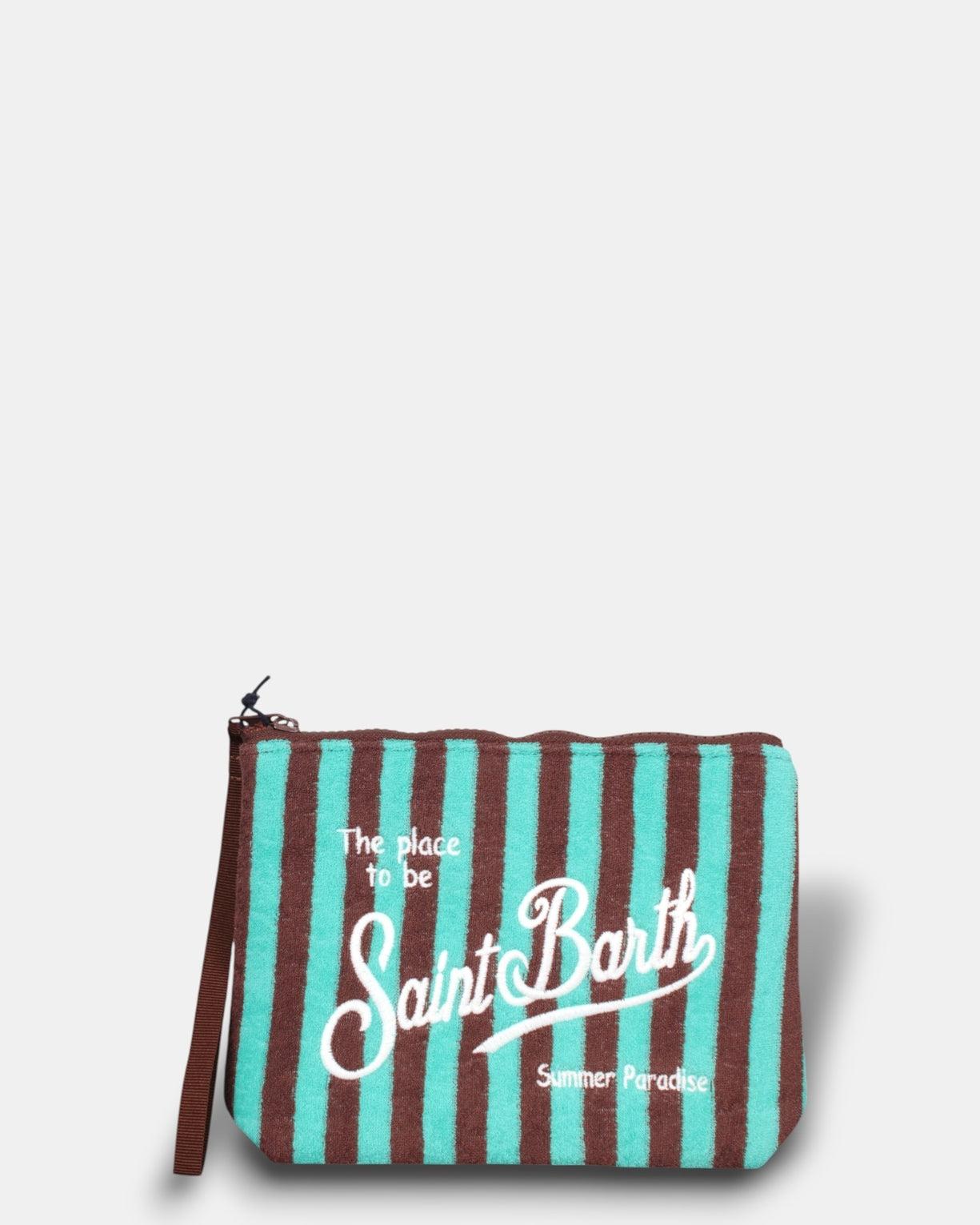 Pochette Aline in spugna con motivo a righe ALI0003 05312H MC2 SAINT BARTH 