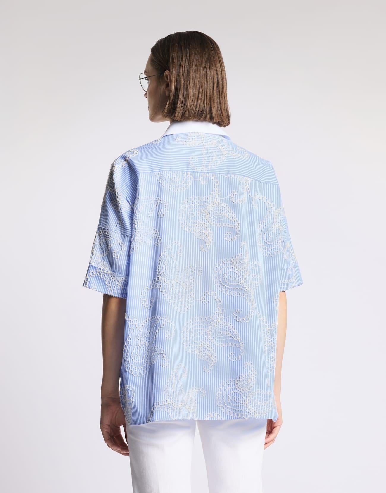 Camicia Comfort Fit in Popeline<BR/> NCWA552552SZDI 013H FAY 