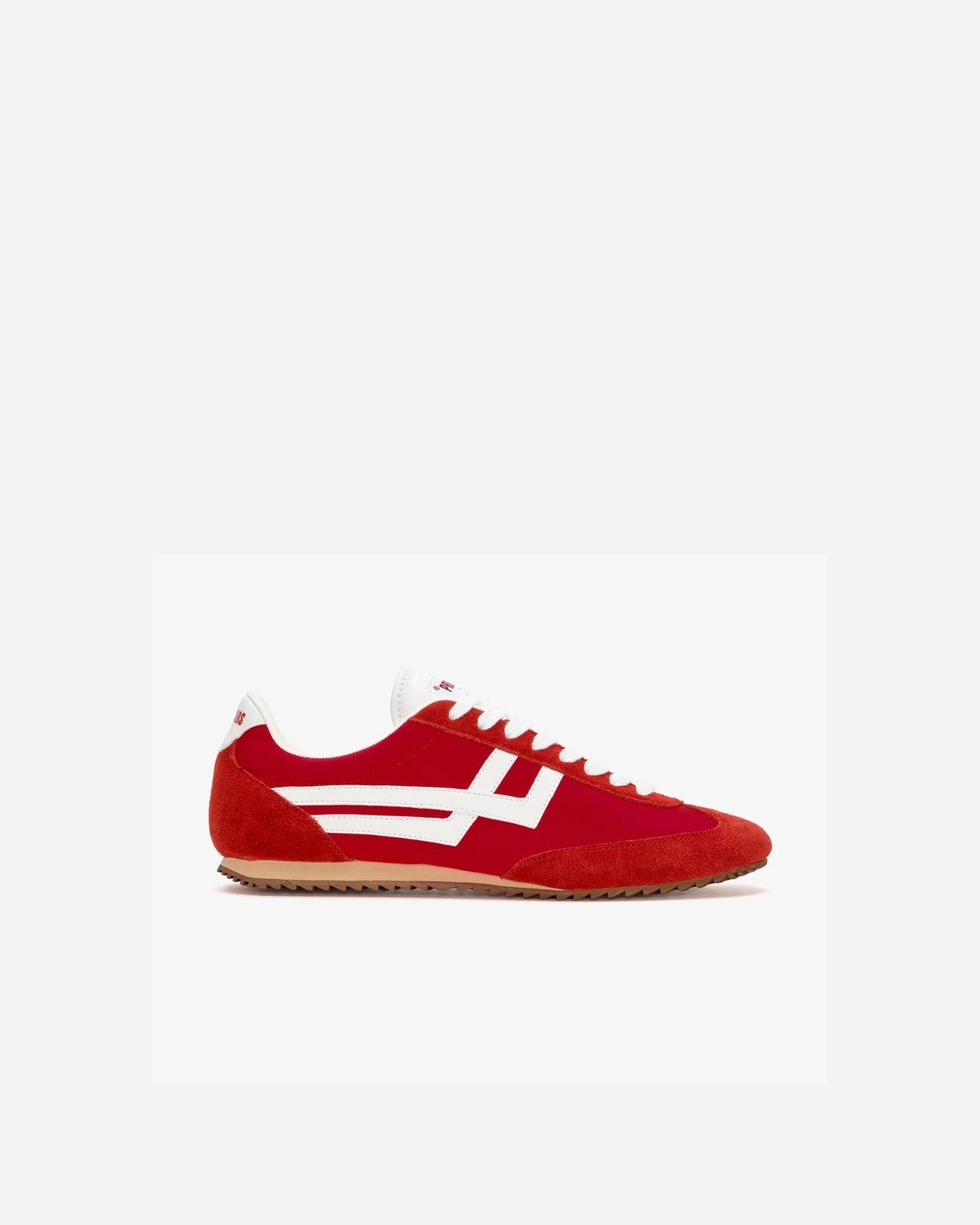 Racer 77 in nylon rosso e bianco<BR/><BR/> R7226SLM RE00005 PRO-KEDS 