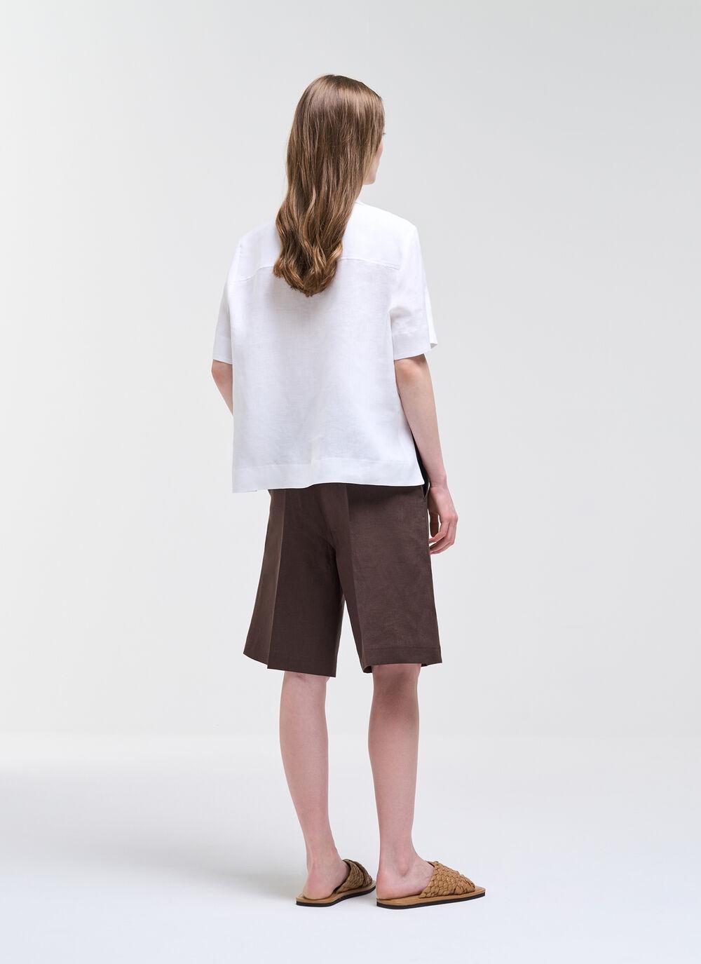 Camicia relaxed in lino<BR/> 84365AW 001 COLMAR 