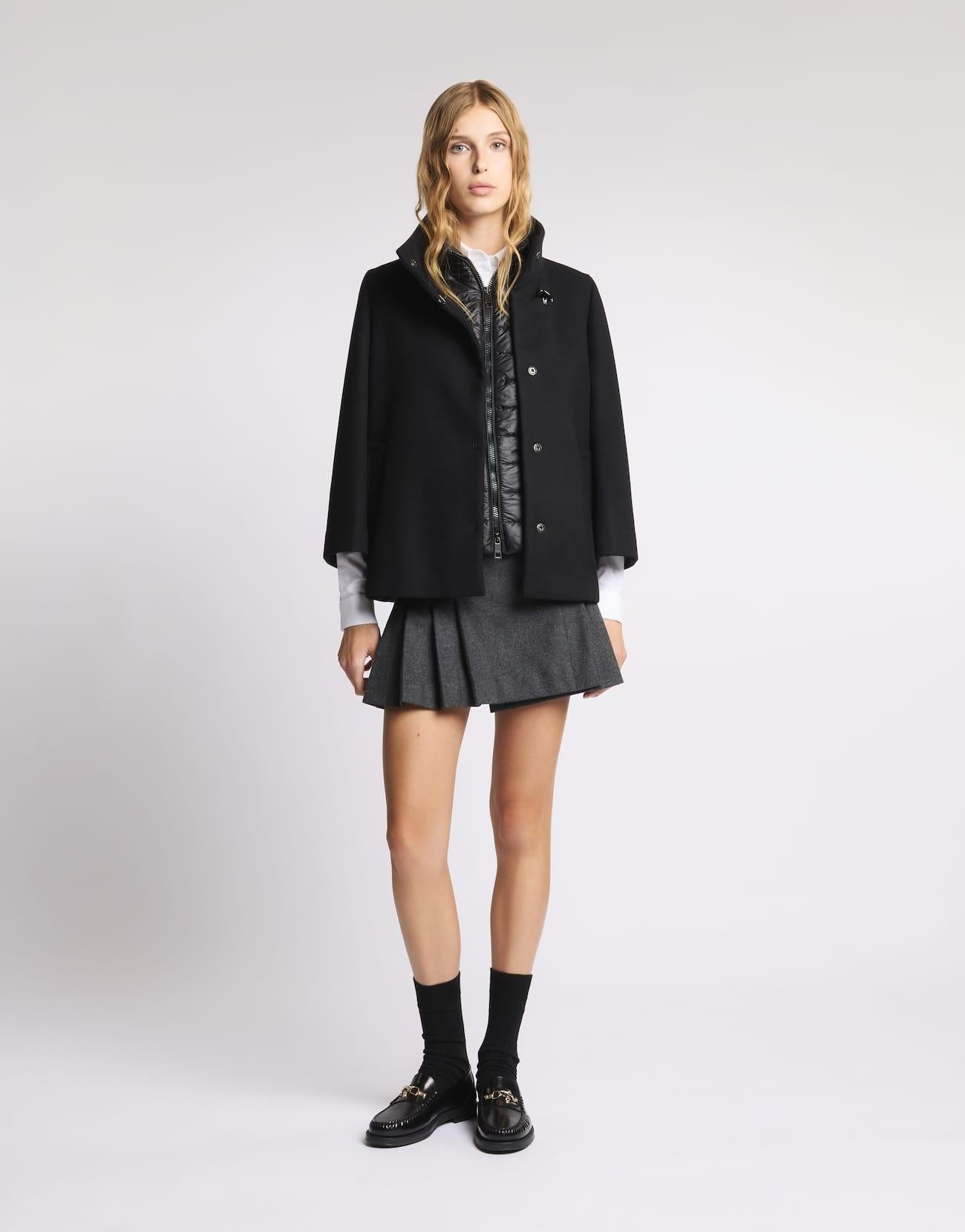 Cappa in Panno di Lana<BR/> NAW12514490SGL B999 FAY 