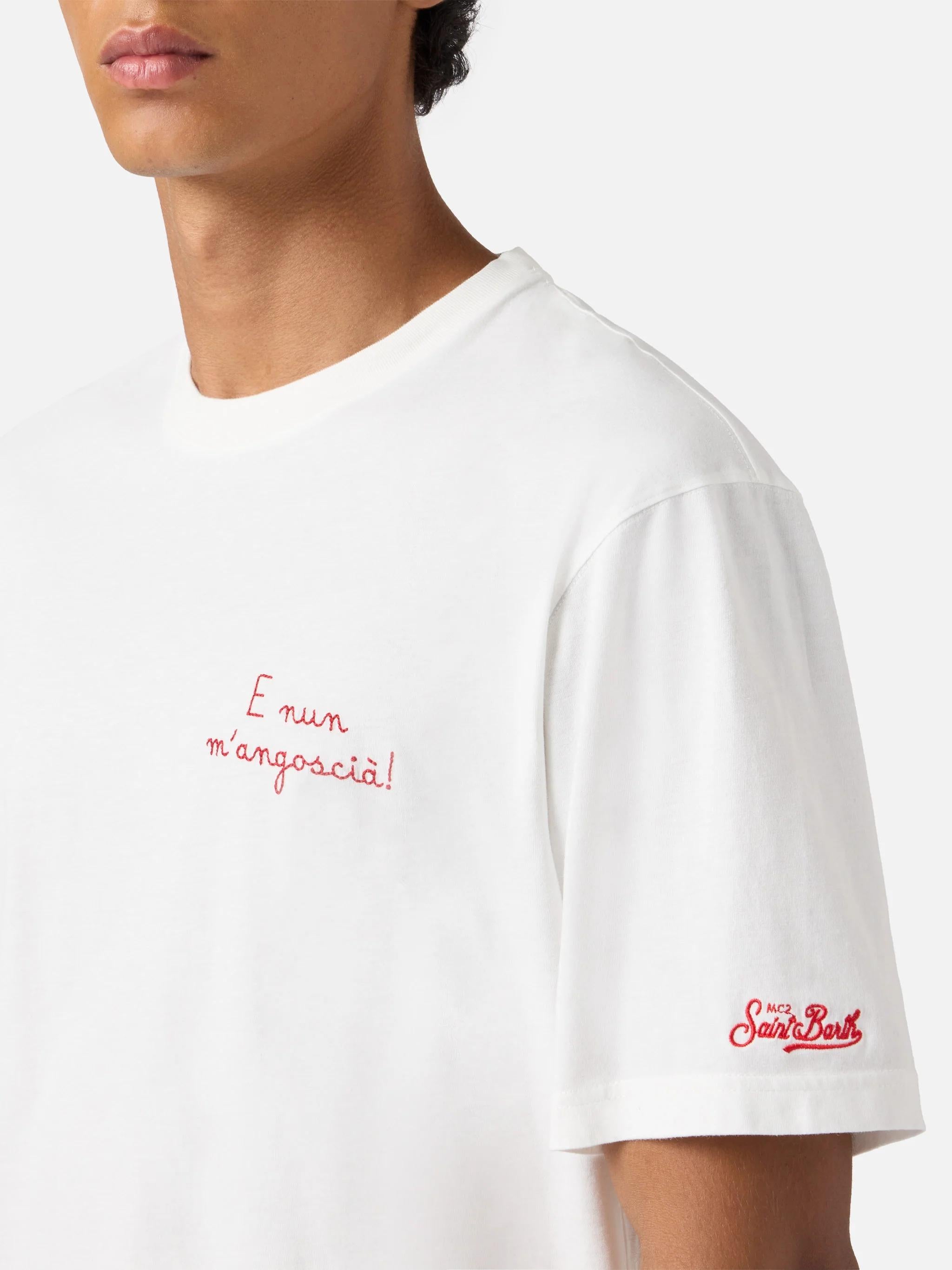 T-shirt Arnott Warm in cotone con ricamo E nun m'angoscià ARN0004 02225I MC2 SAINT BARTH 