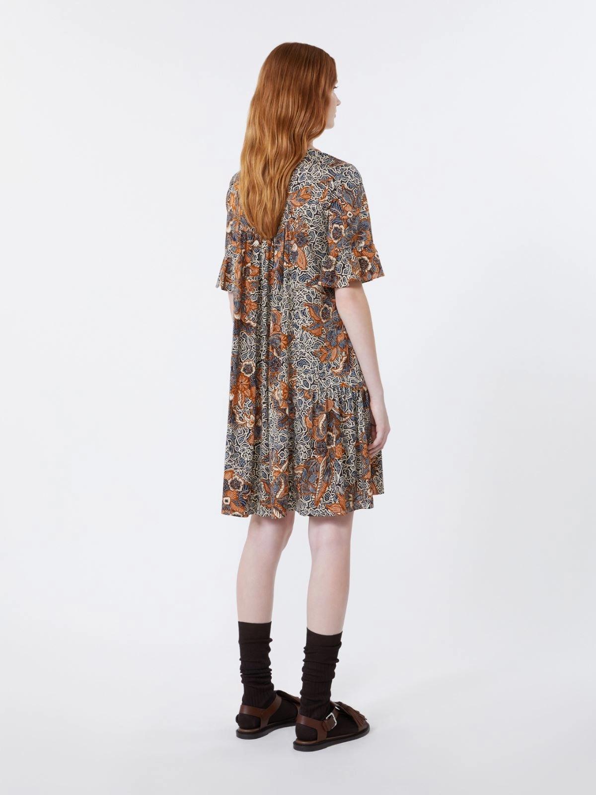 Abito in jersey di cotone stampato - BLU<BR/> WKDFUOCO 009 WEEKEND 