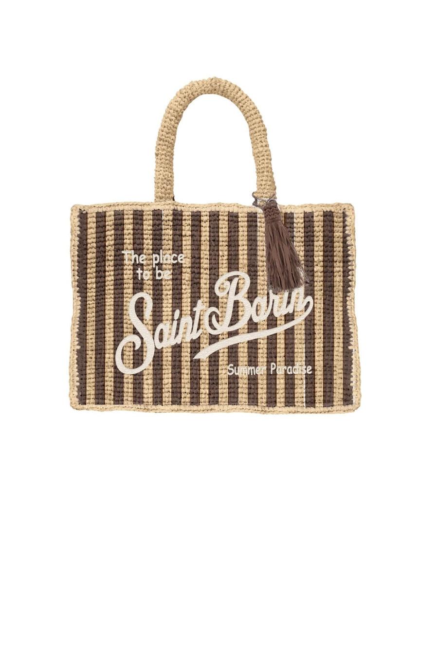 Borsa Colette in rafia rigata<BR/> COL0013 00406L MC2 SAINT BARTH 