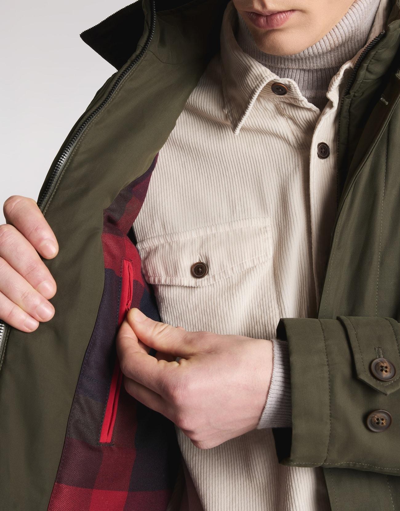 Morning Raincoat Corto in Faille di Cotone e Nylon NAM13510100XLZ V805 FAY 