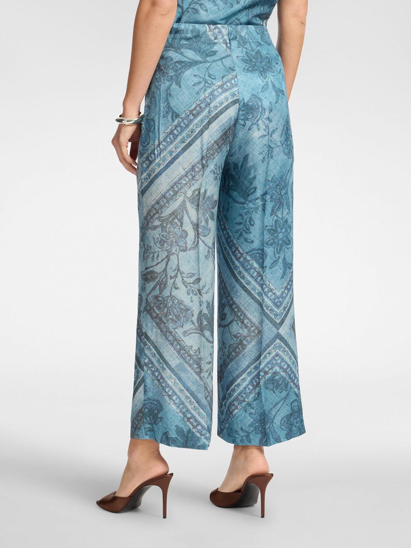 Pantaloni stampati in viscosa<BR/> P001P000487N 01 ELENA MIRO 