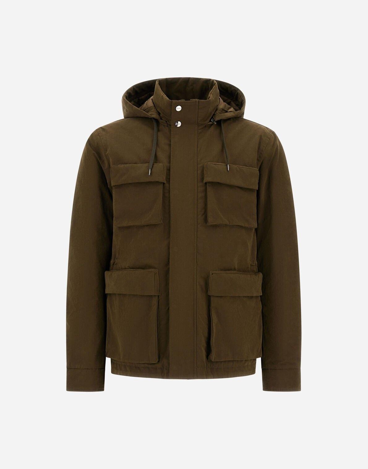 PARKA CORTO IN WAXED TECH COTTON PI001250U13800Z 7740 HERNO 