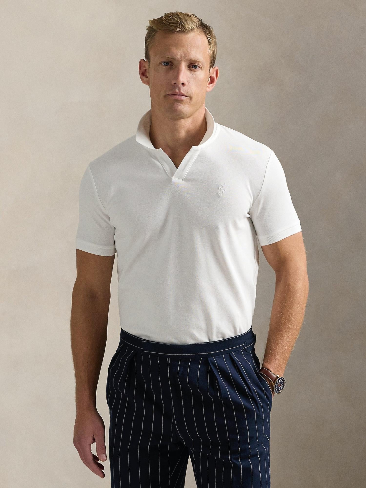 Polo uomo in cotone elasticizzato 710968951 002 RALPH LAUREN 
