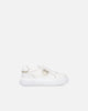 Sneakers flatform con suola alta e logo in metallo