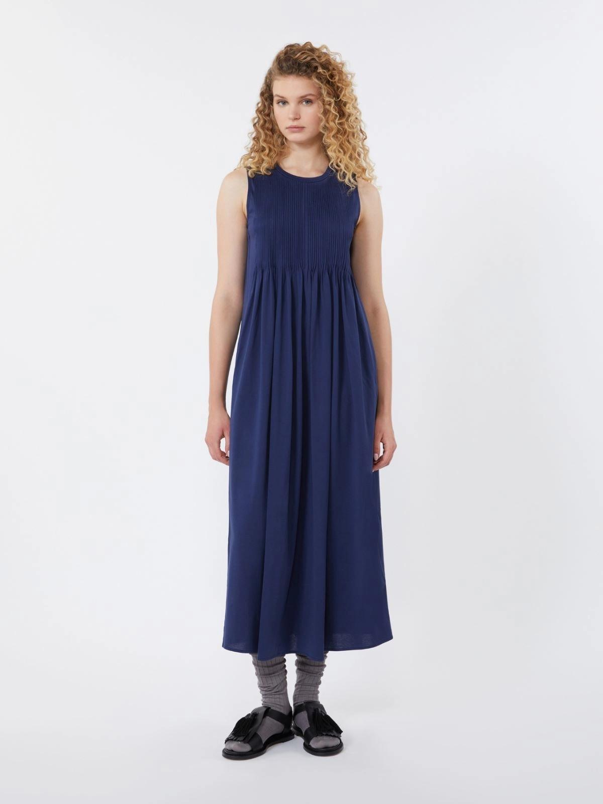 Abito fluido in jersey di cotone - BLU<BR/> WKDRICORDO 005 WEEKEND 