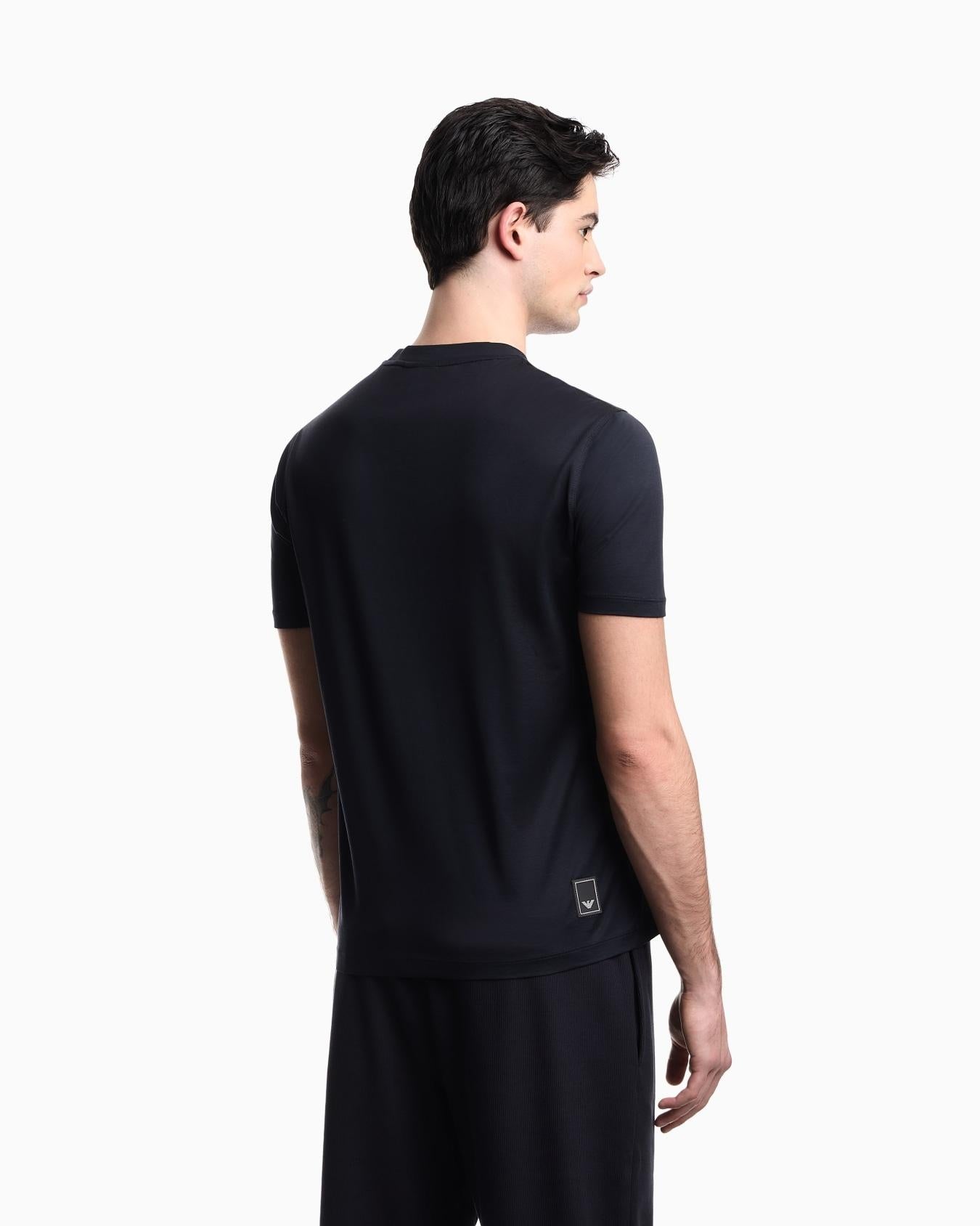 T-shirt in jersey di misto lyocell EM005491AF24839 UB118 ARMANI 