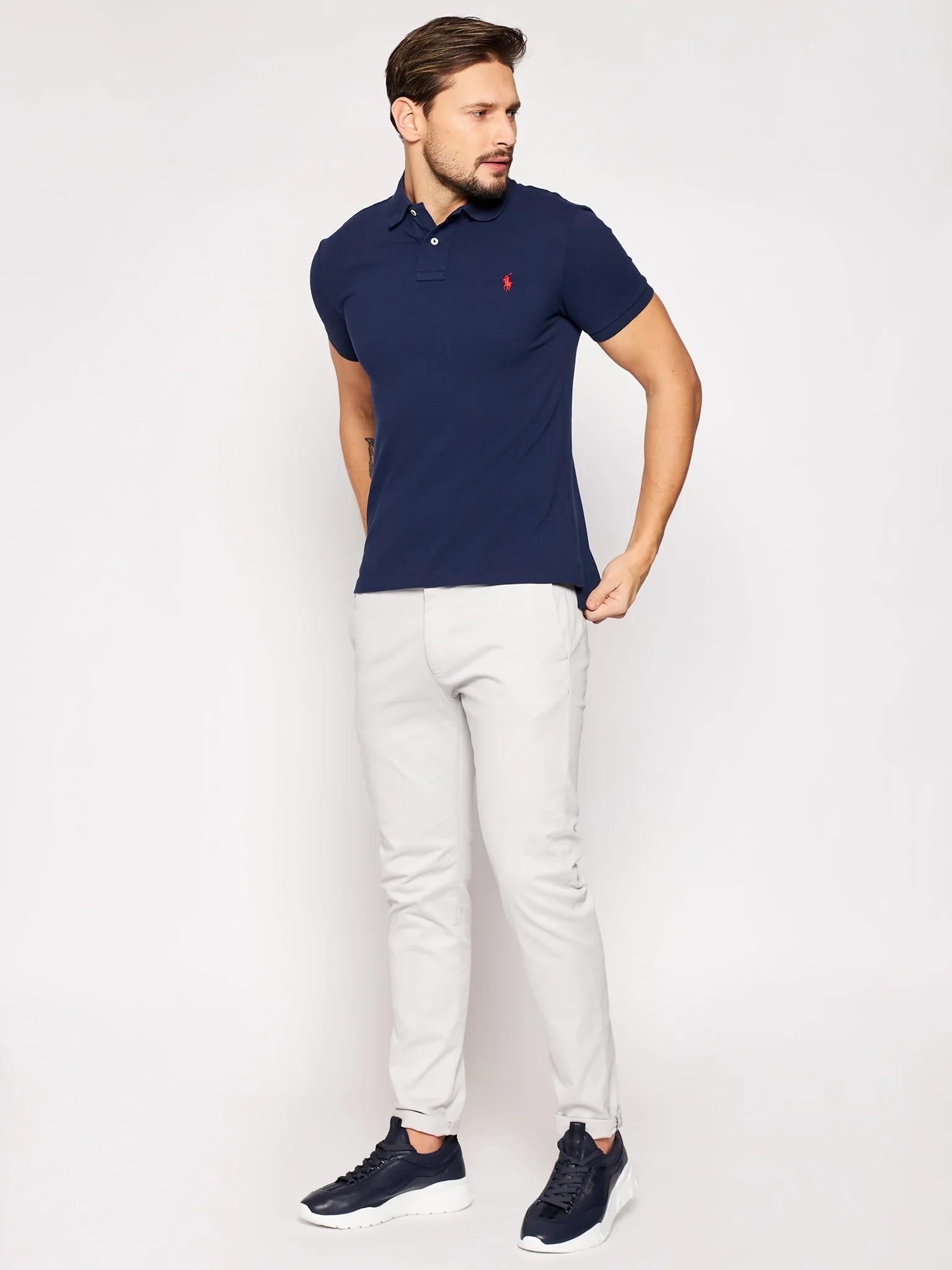 Polo uomo in cotone di piqué 710795080 007 RALPH LAUREN 