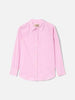 Camicia Cristal in cotone a righe rosa con ricamo Meet Me In Saint Barth