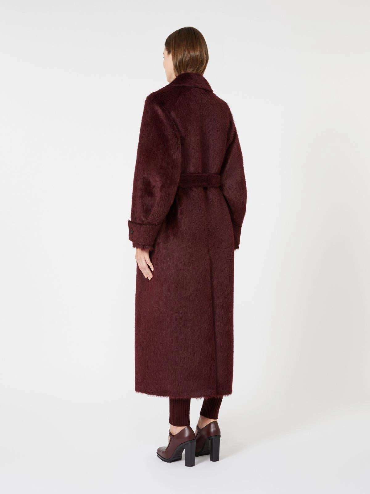 Cappotto lungo in alpaca e lana - Ciliegia<BR/> ALBATA1234 003 MAX MARA 