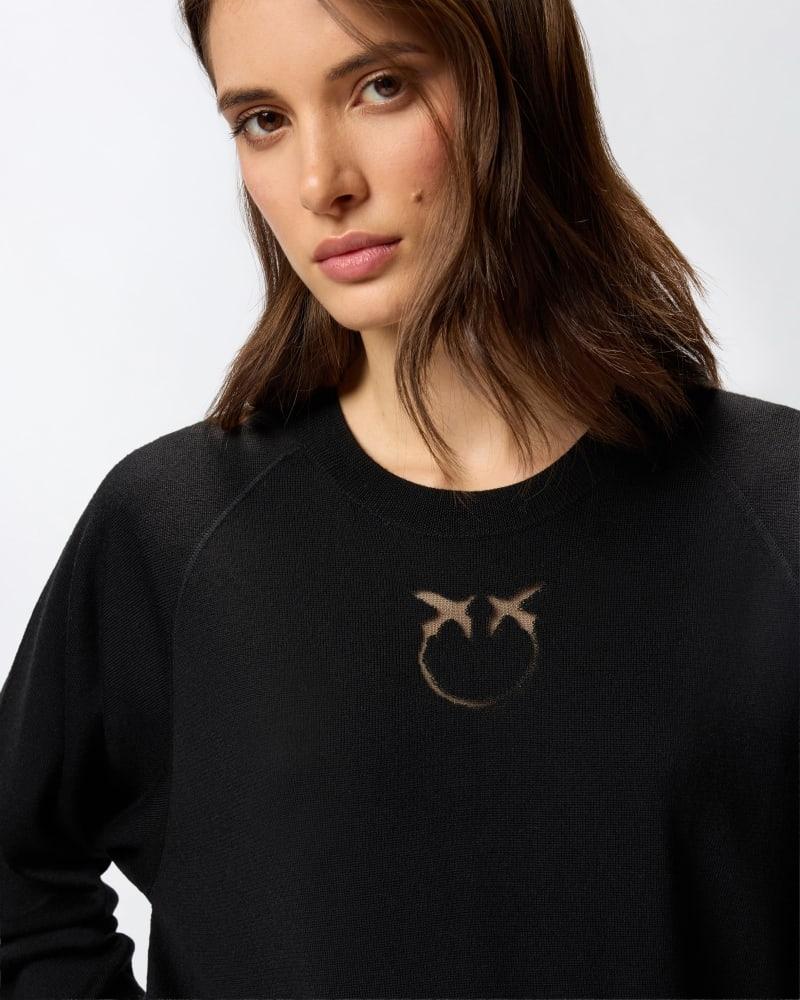 Maglia con logo Love Birds 105417A18M Z99 PINKO 