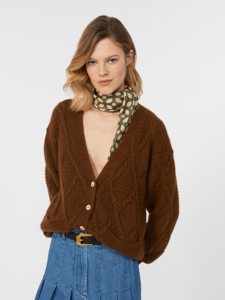 Cardigan in filato di misto mohair<BR/> BOLERO 004 WEEKEND 