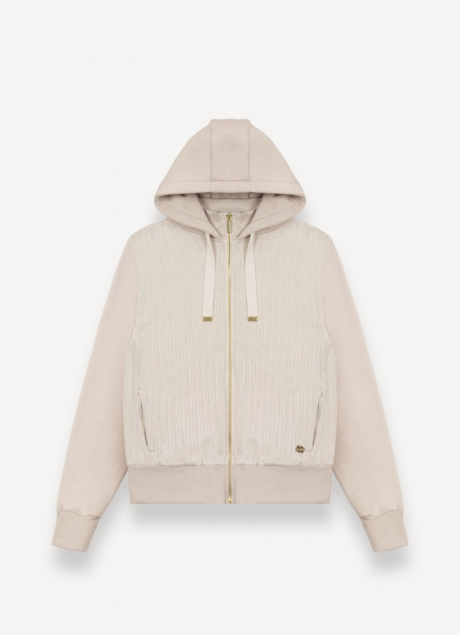 Felpa a trecce con cappuccio<BR/> 9267R 06 COLMAR 