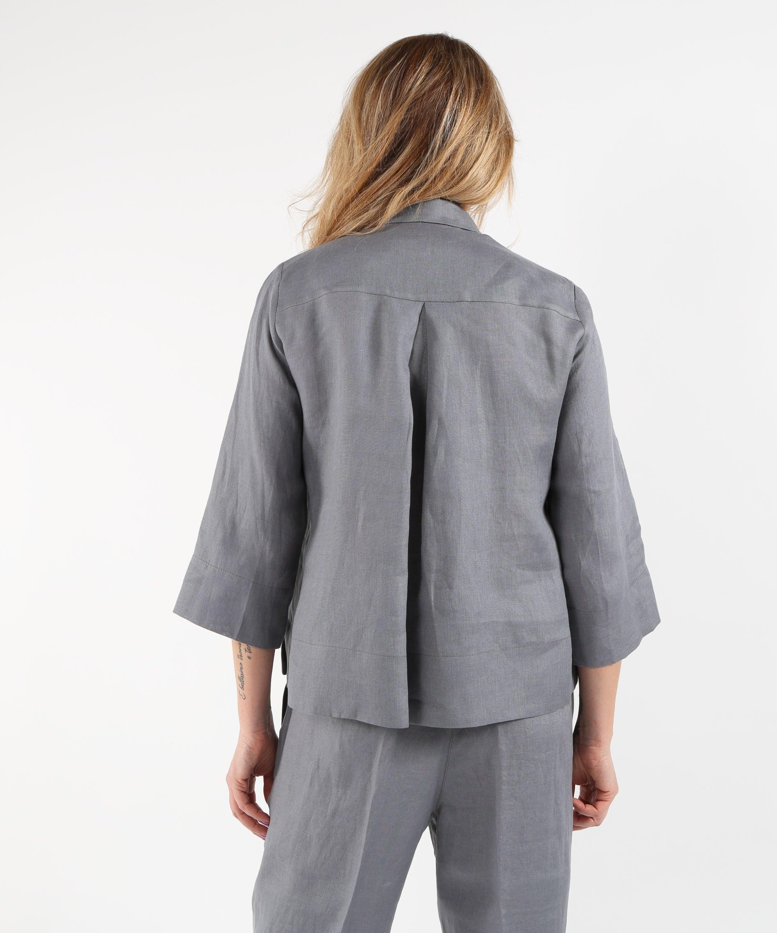 Camicia boxy in lino<BR/> 5013P000322N 23 ELENA MIRO 