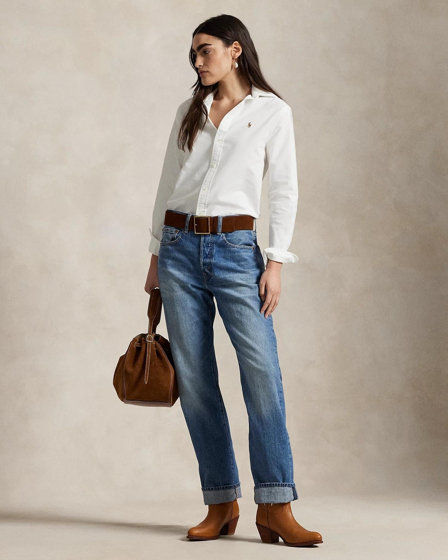 Camicia donna Oxford in cotone 211891377 003 RALPH LAUREN 