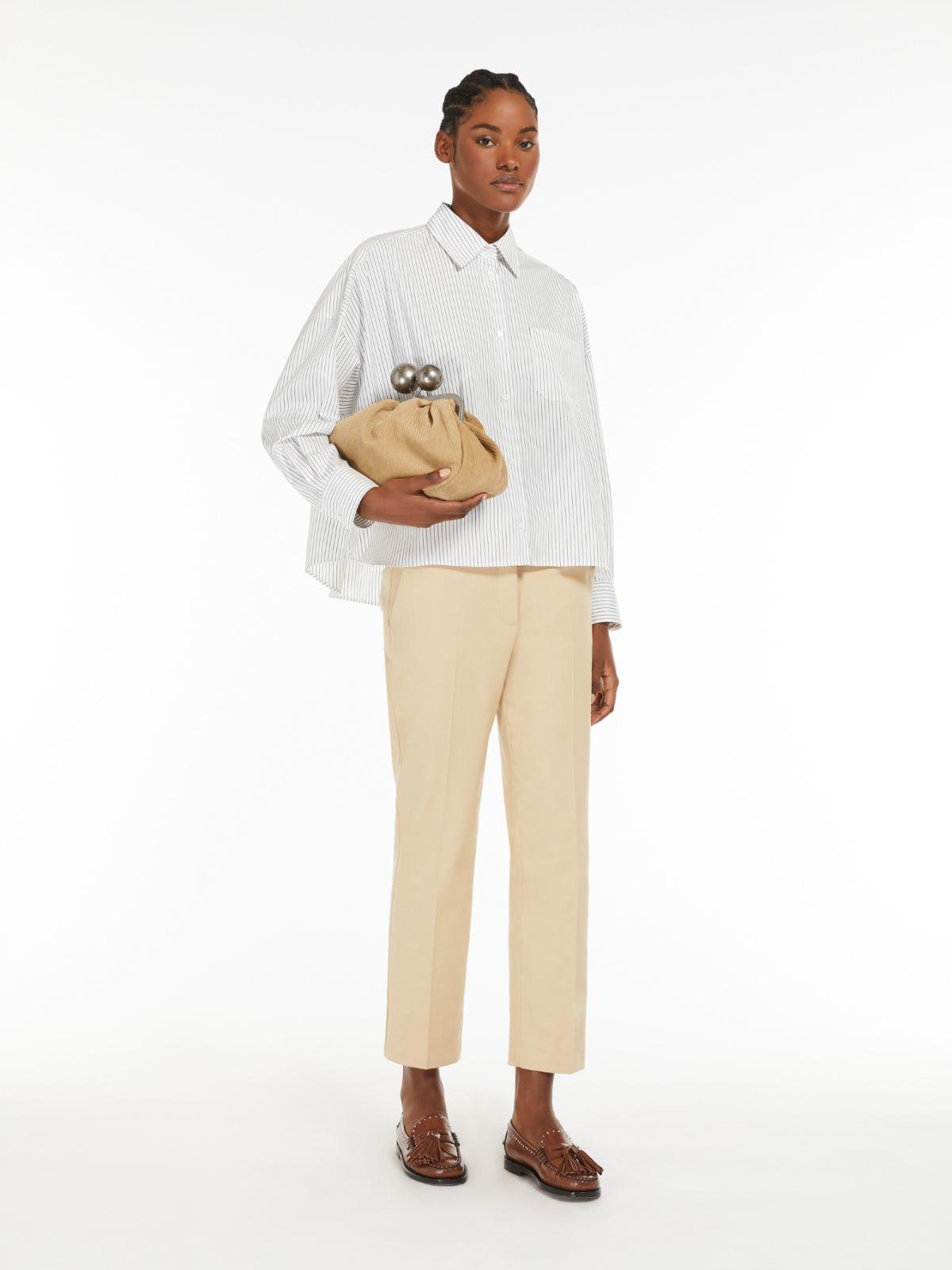 Pantalone donna a sigaretta in cotone stretch VITE 026 WEEKEND 