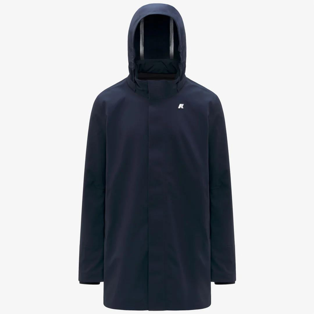 DUKE BONDED<BR/>BLUE DEPTH-BLUE DEPTHS<BR/>Giacca Invernale Uomo Blu Depth con Cappuccio Staccabile K6116YW A2B K-WAY 