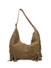 Borsa Isola Peach Fringe Small a spalla in suede