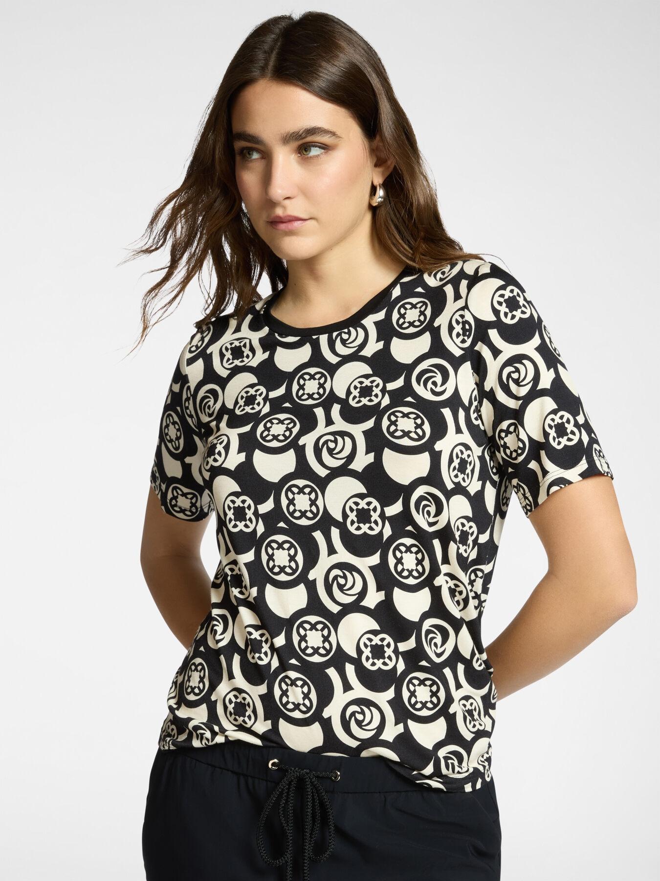 T-shirt stampata in viscosa<BR/> G000Z000621N 01 ELENA MIRO 