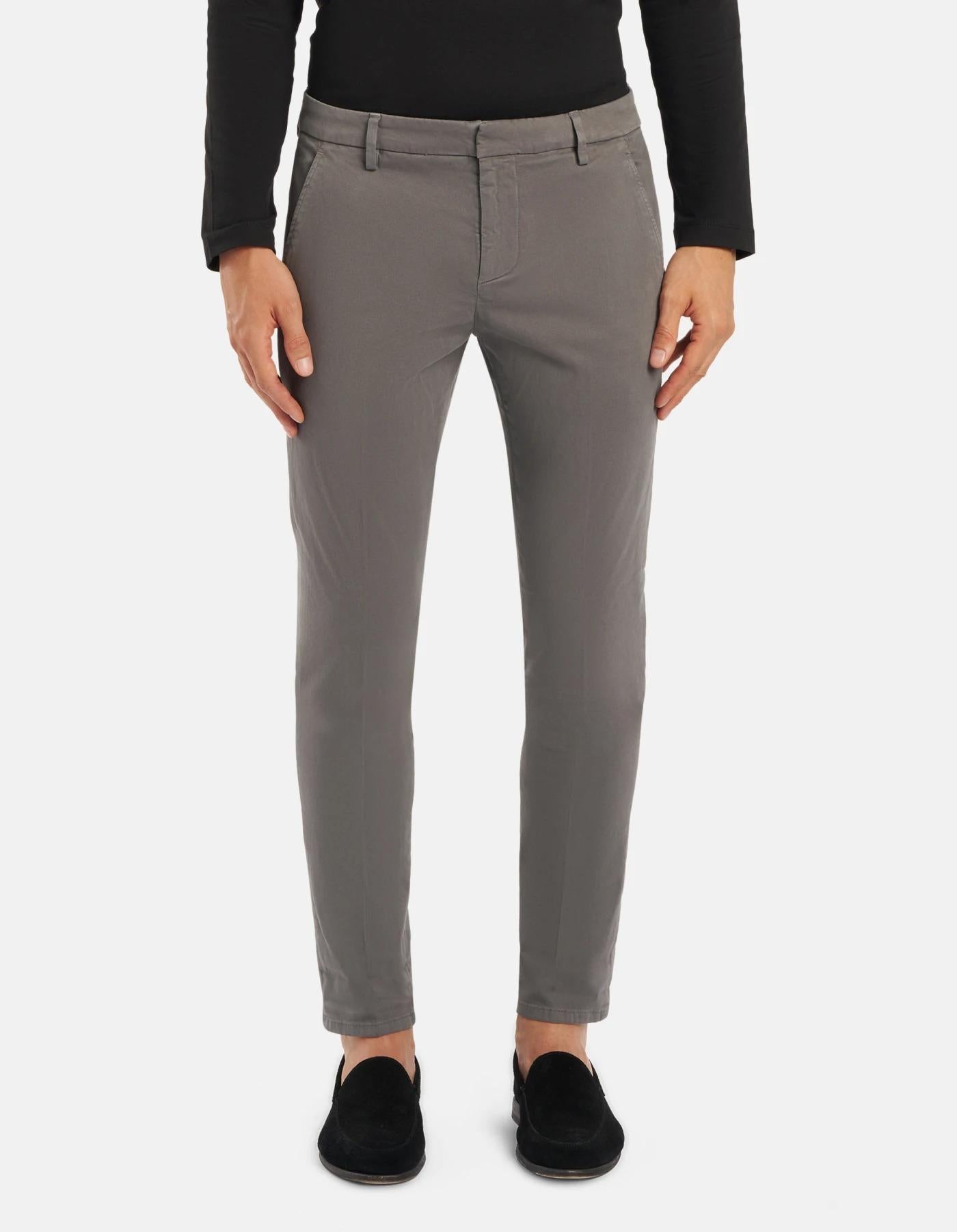 Pantaloni Gaubert slim in gabardina mano calda<BR/> UP235GSE043PTD 925 DONDUP 