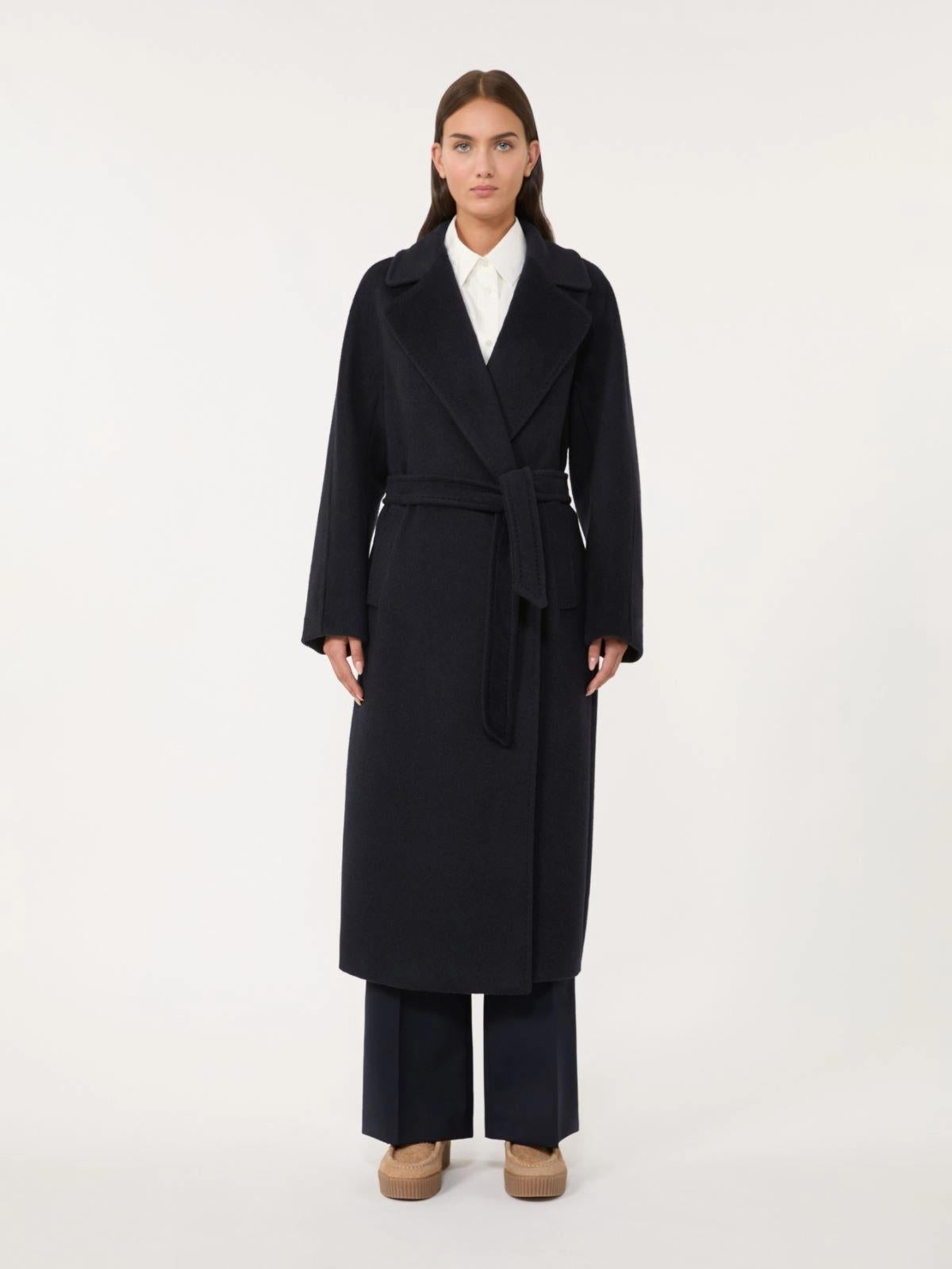 Cappotto lungo in lana e alpaca TEMPERA 010 WEEKEND 
