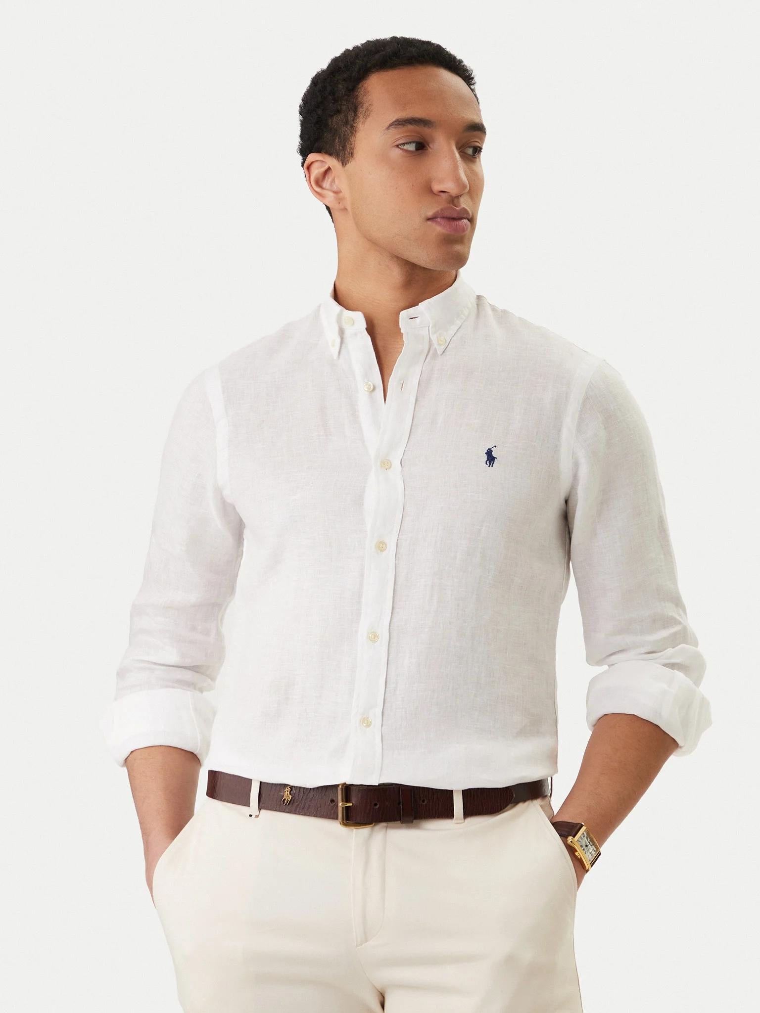 Camicia uomo in puro lino 710968915 505 RALPH LAUREN 