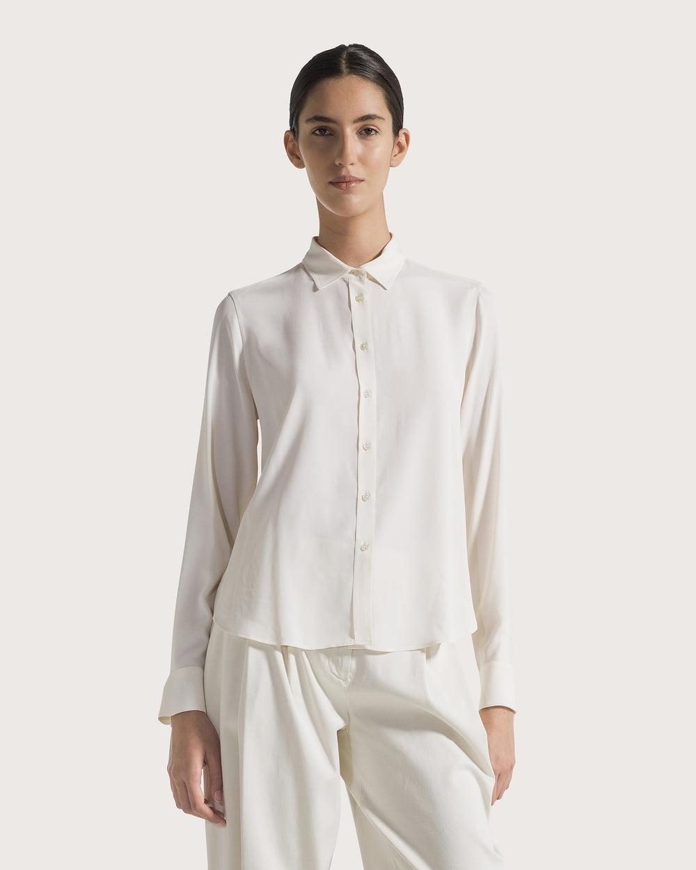 Camicia fit aderente in misto seta CA1411460090 006 SEVENTY 