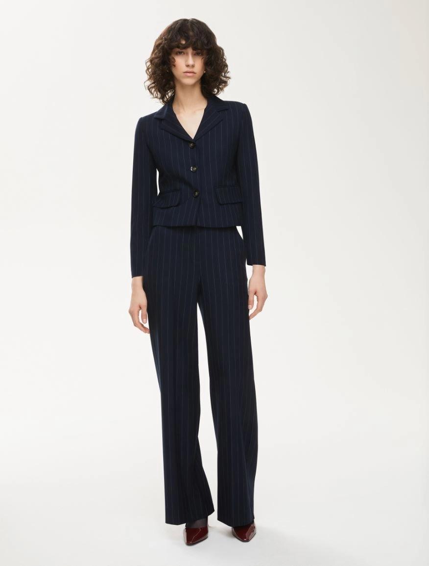 Pantalone in misto viscosa wide leg SURREY 014 IBLUES 