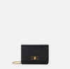 Borsa donna a tracolla piccola con placca logo