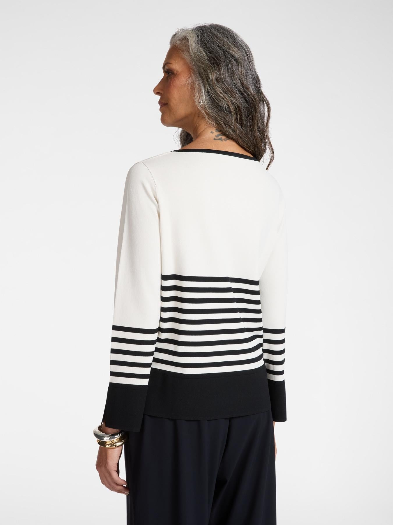Maglia rigata misto viscosa<BR/> M561Z000702N A1 ELENA MIRO 