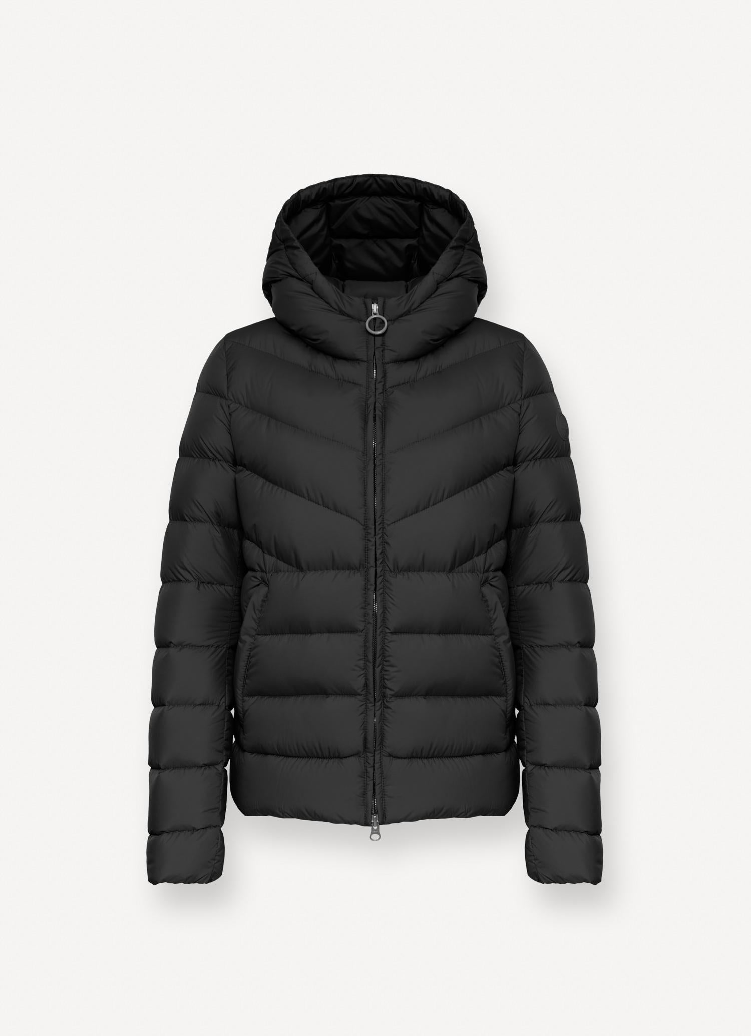 Women's padded down jacket with hood
