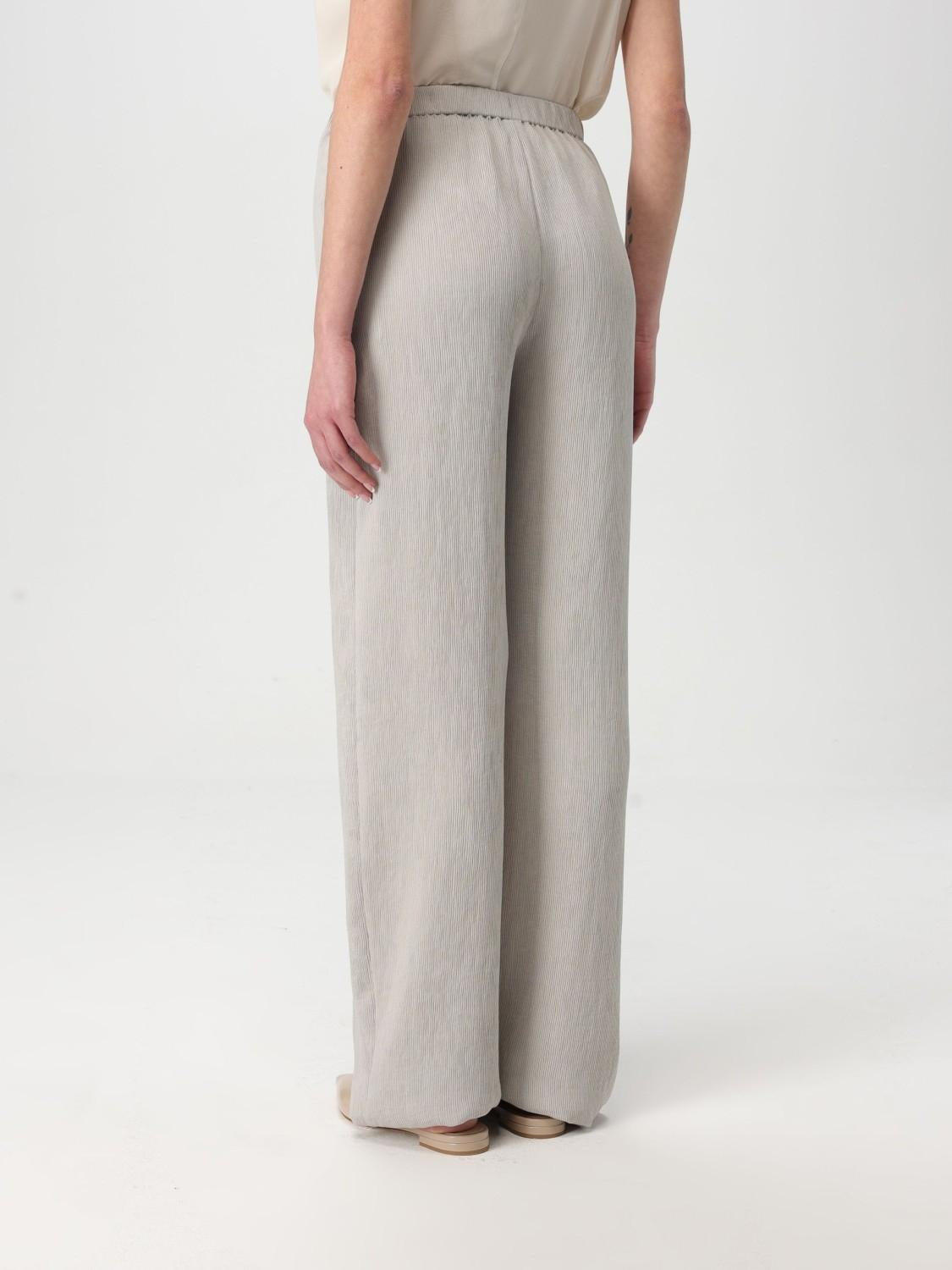 Pantaloni in viscosa con elastico in vita EW000880AF12523 U8036 ARMANI 