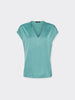 Blusa in raso con scollo a V