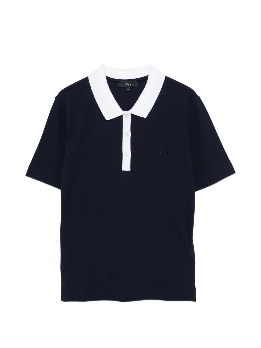 polo con colletto a contrasto NPWB252650STDW U806 FAY 