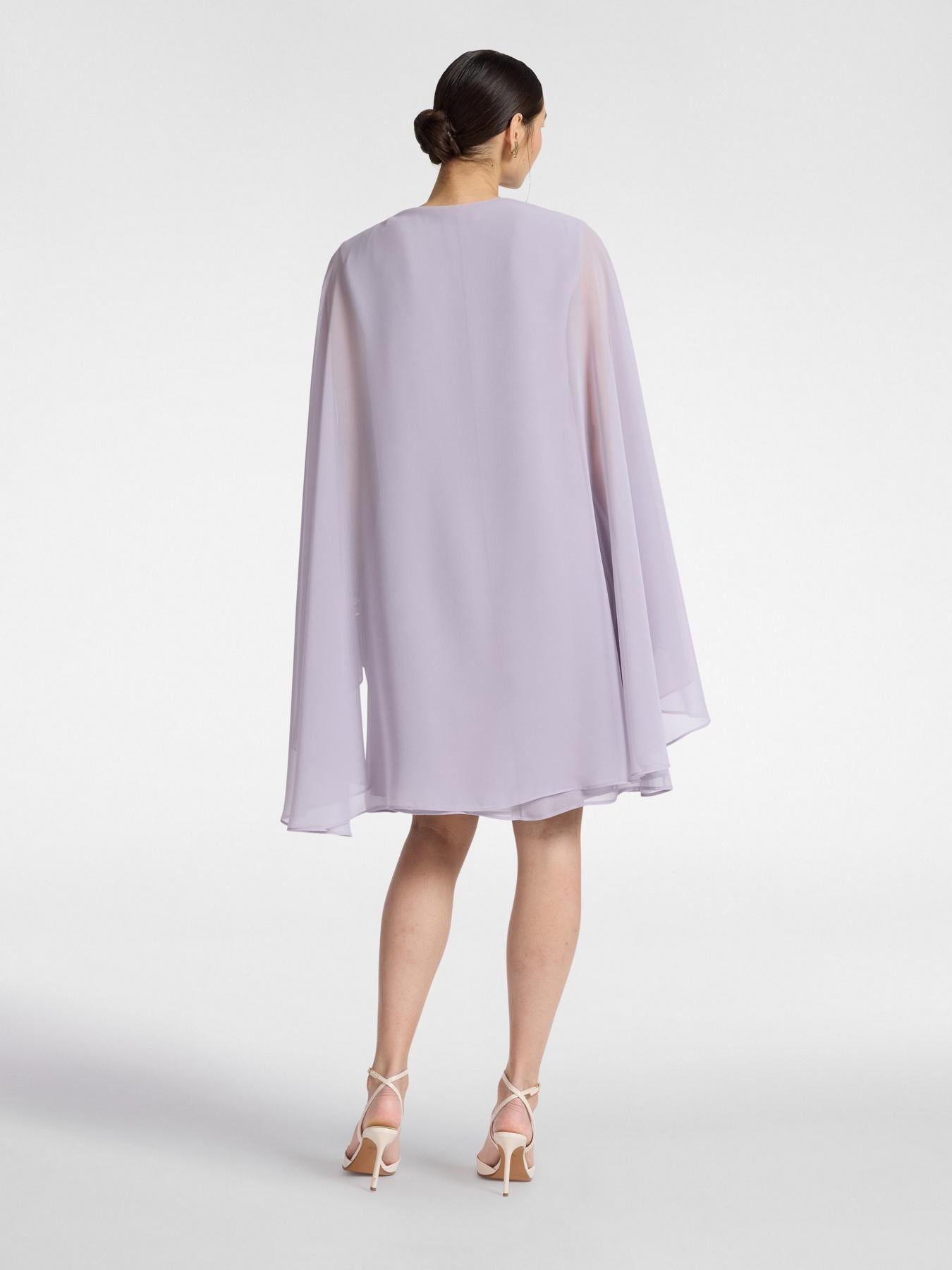 Abito layered in georgette<BR/> 7071P000280N B9 ELENA MIRO 