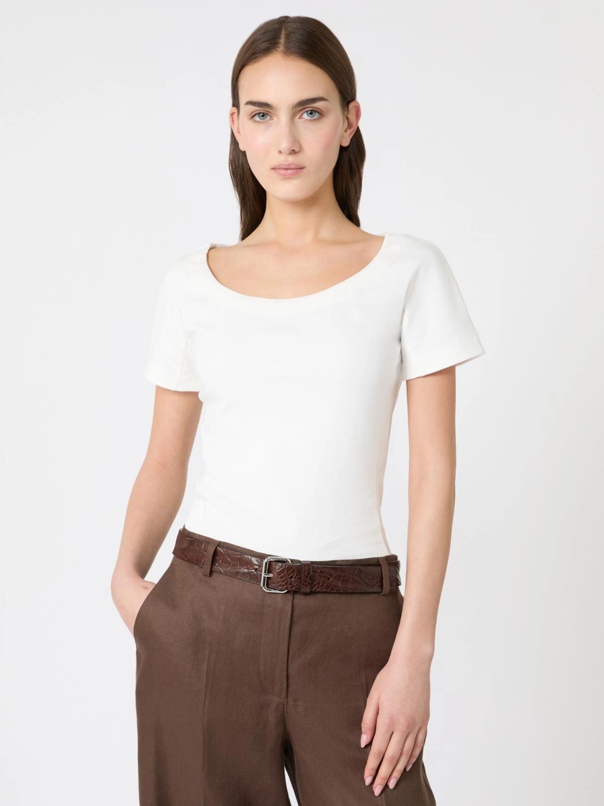 Top aderente in jersey - Bianco<BR/> WKDMULTIG 001 WEEKEND 