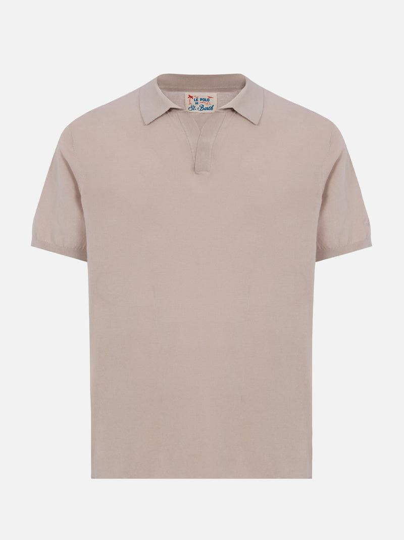Polo Sloan in maglia grigio pietra SLO0001 00092H MC2 SAINT BARTH 