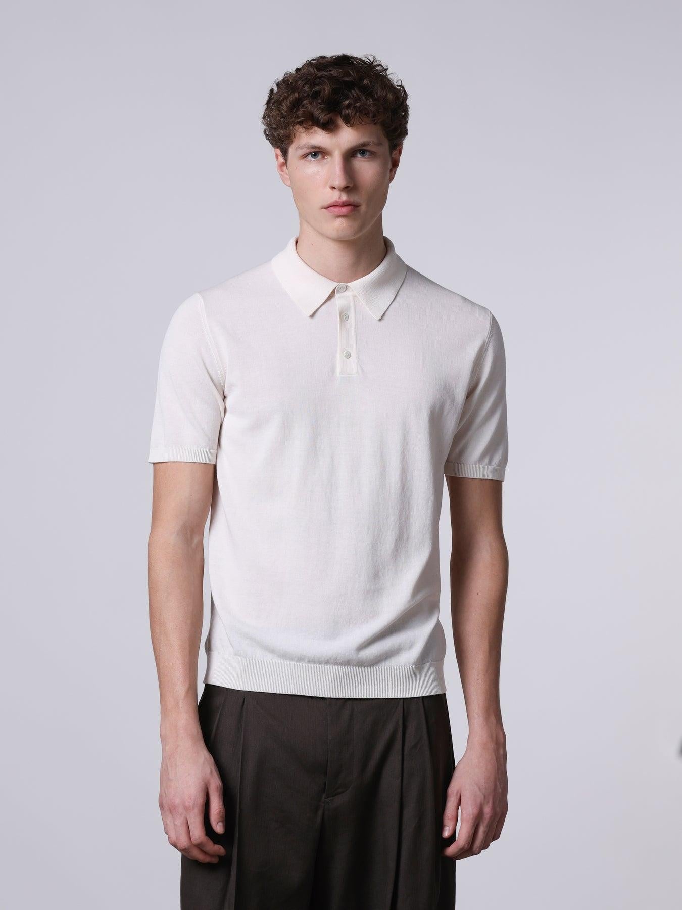 Polo in cotone regular<BR/> 261MYA10024 02 ROBERTO COLLINA 